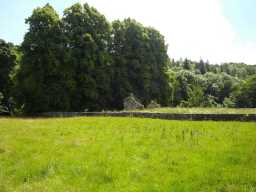 Ruined wall with remains of a structure inside 2017